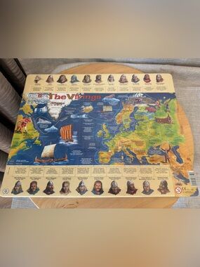 NTW Larsen "The Vikings" Educational 102 Pieces Historical Maps Figures Puzzle